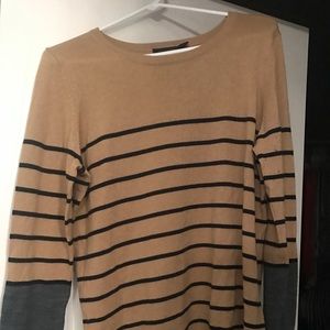 The Limited Sweaters - The Limited Sweater Camel Stripe Sweater The Limited Sweaters - The Limited Sweater Camel Stripe Sweater